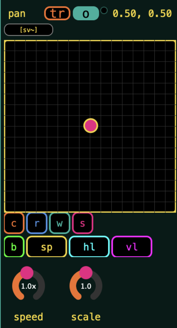photo of the cleat panner interface